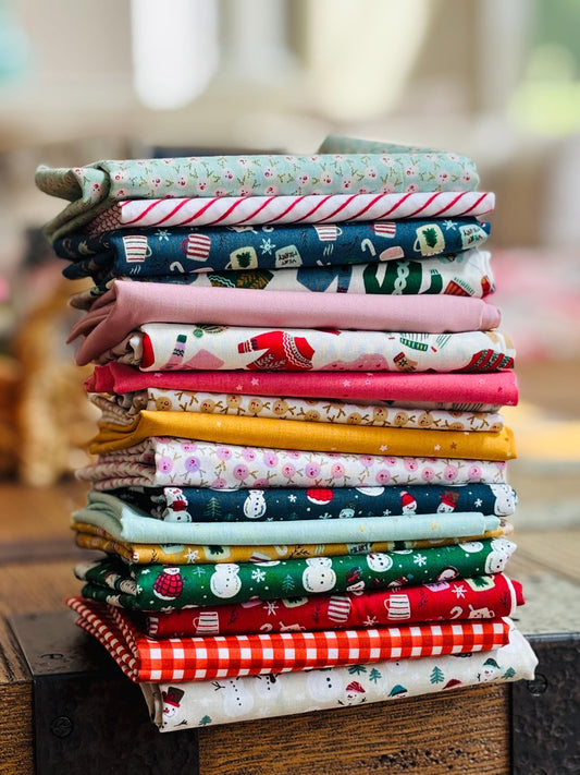 Snow day fun 18 FQ bundle with blenders - RJR - Christmas - holiday - Yuan Xu - sweater weather - in stock