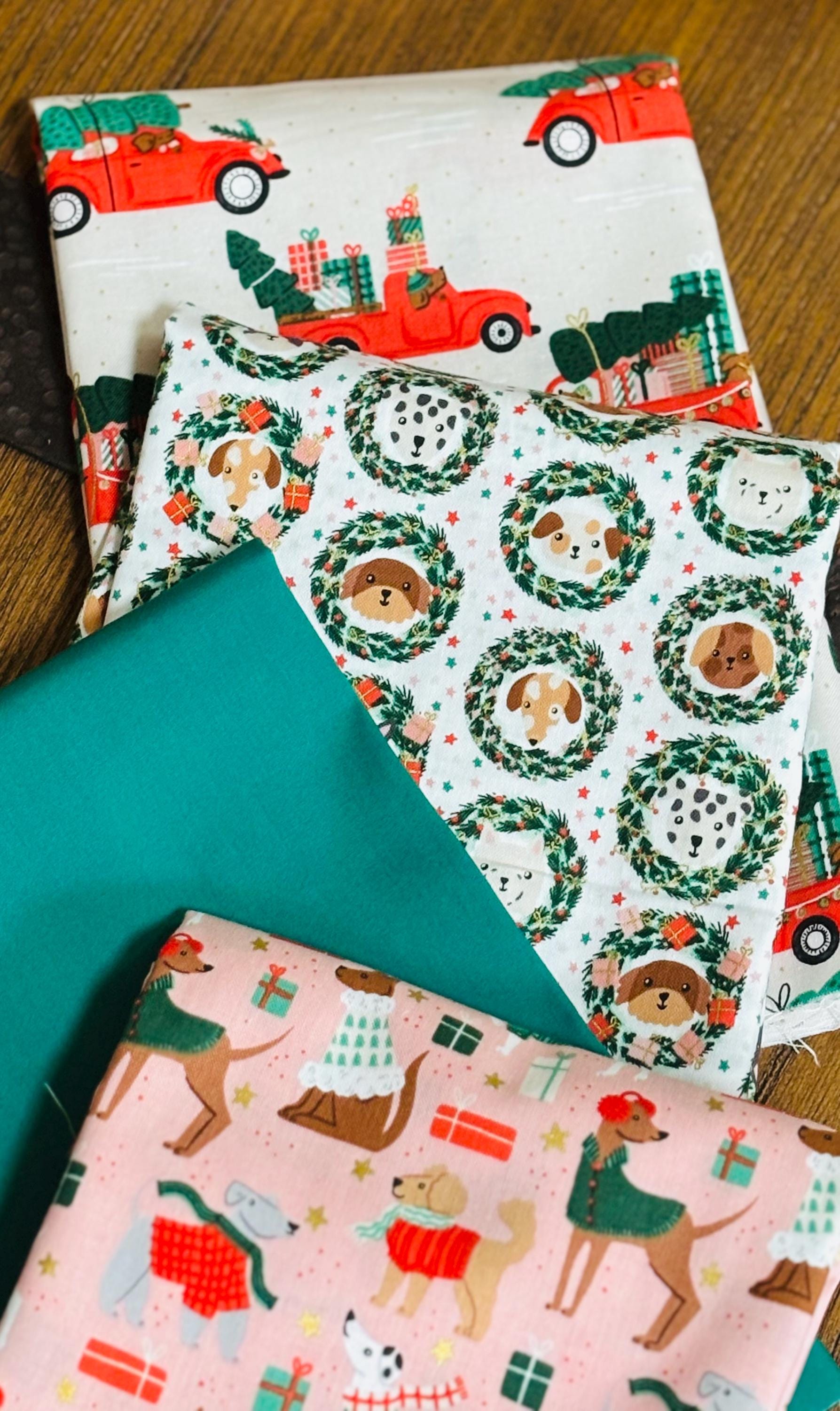 Merry Pawmas 12 FQ / 1/2 yards by Dominika Godette | Cotton and steel | vintage | **preorder** shipping Aug - dogs - festive - holiday