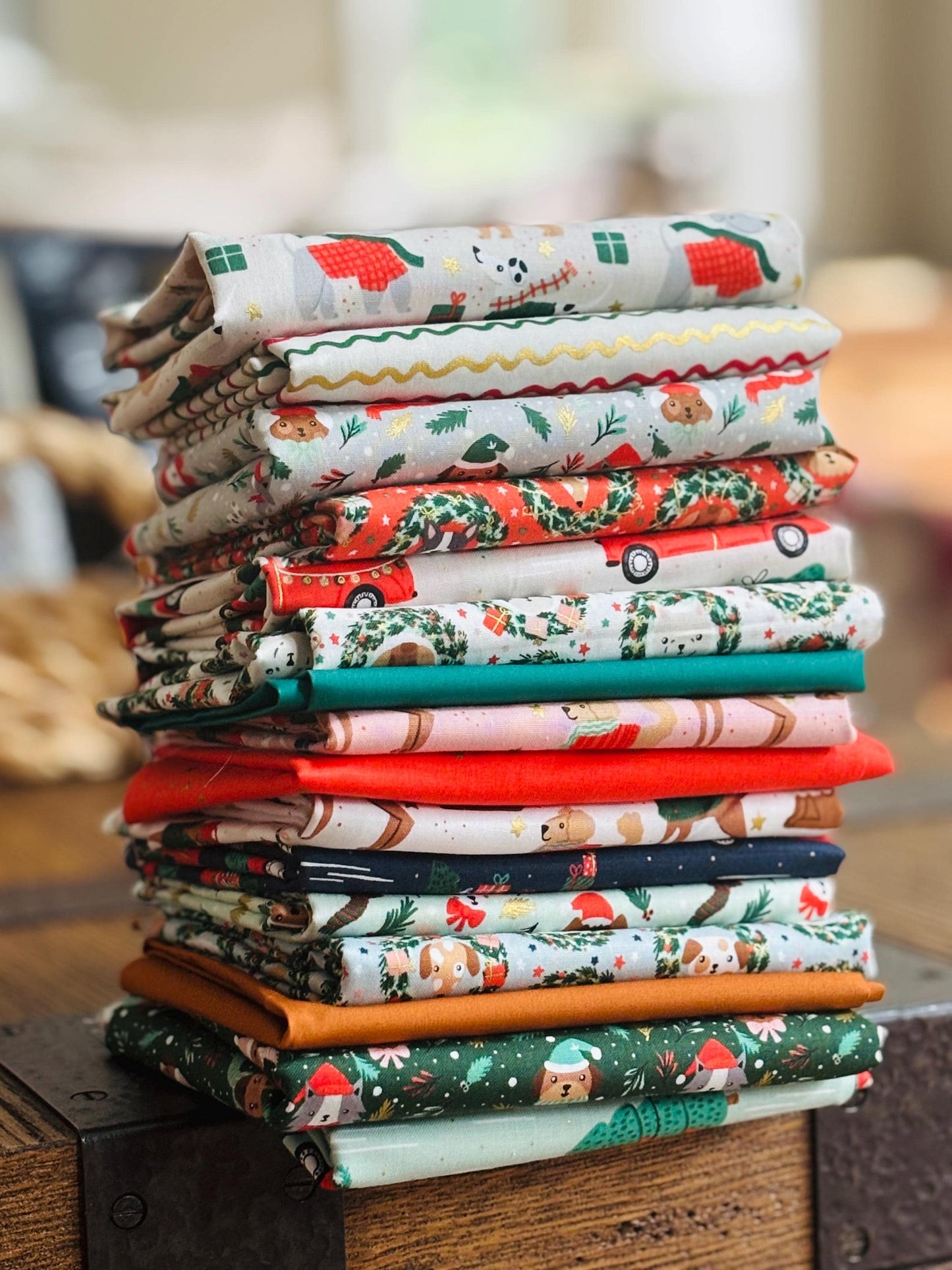 Merry Pawmas 12 FQ / 1/2 yards by Dominika Godette | Cotton and steel | vintage | **preorder** shipping Aug - dogs - festive - holiday