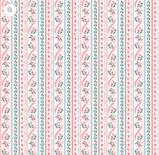 preorder** granny's sewing room Pillow Ticking Pink GS25921 | Poppie cotton | Sheri McCulley | vintage shipping Aug '25
