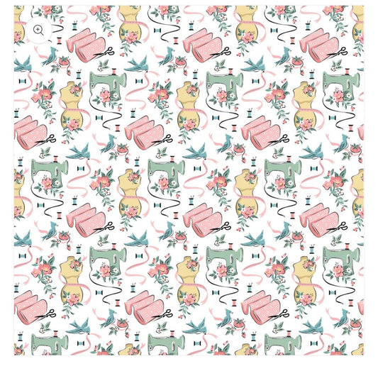 preorder** granny's sewing room white GS25925 | Poppie cotton | Sheri McCulley | vintage shipping Aug '25