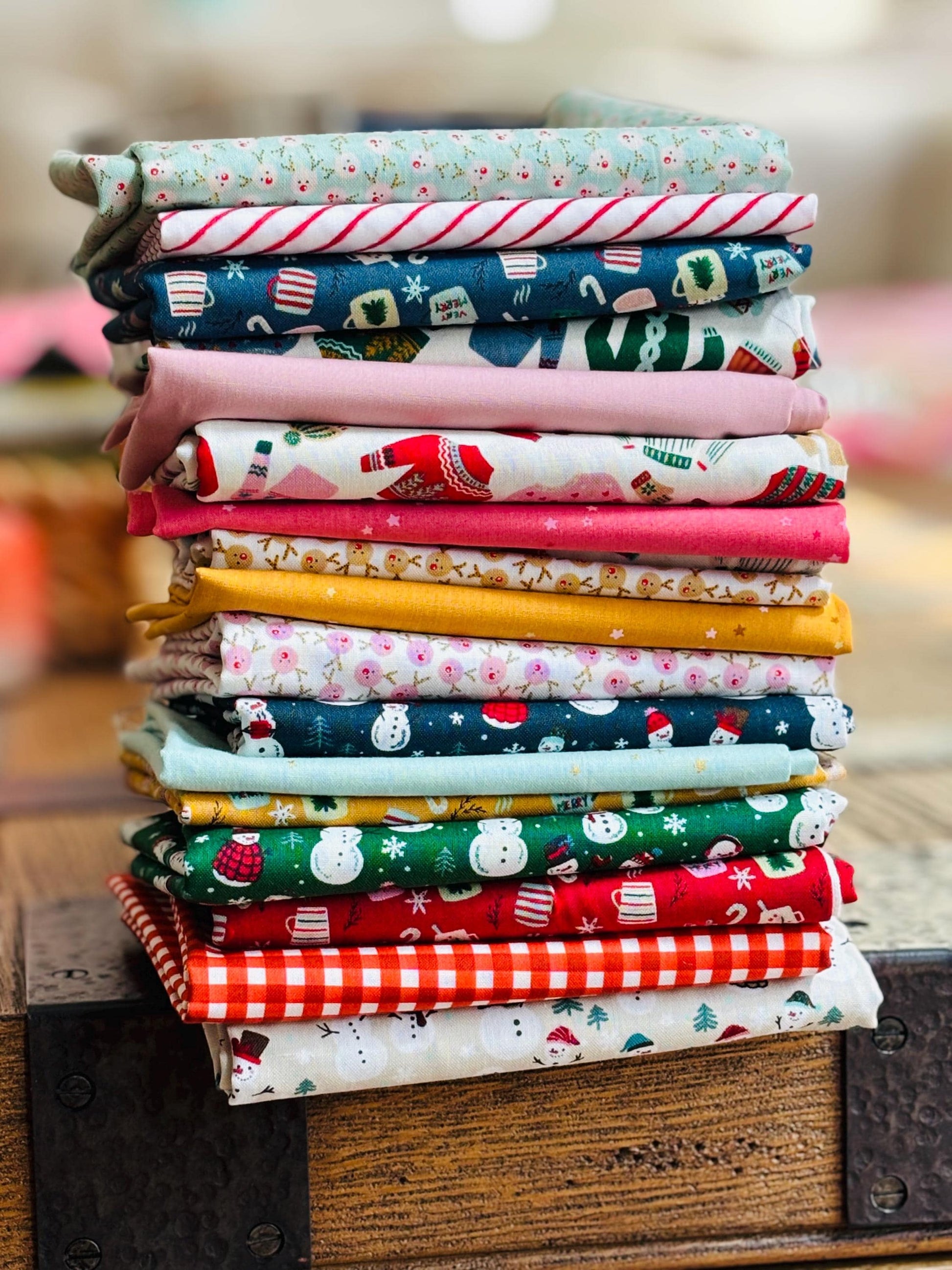 Snow day fun 18 FQ bundle with blenders - RJR - Christmas - holiday - Yuan Xu - sweater weather - in stock
