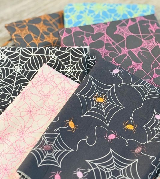 Web-erella halloween cobweb bundle - 7 fat quarter RBD - Ruby star sweet n spooky AGF