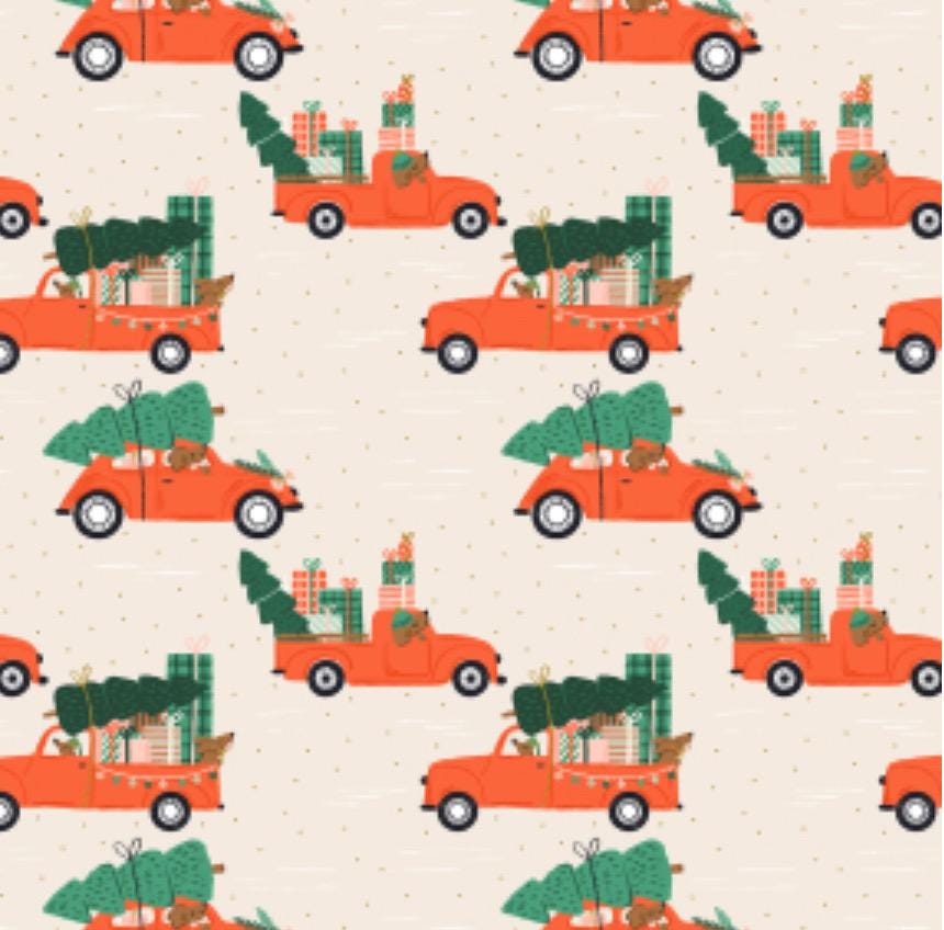 Merry Pawmas - RJR - Christmas - holiday - DG200 CR3M - Dominica Godette - dogs - Haulin hounds Cream metallic
