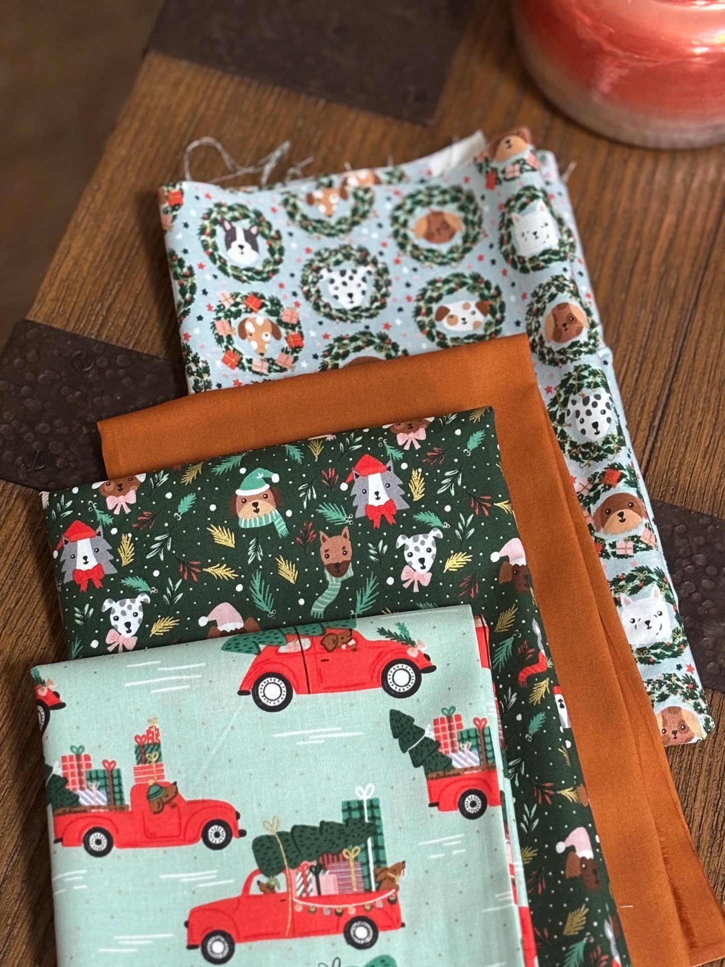 Merry Pawmas 12 FQ / 1/2 yards by Dominika Godette | Cotton and steel | vintage | **preorder** shipping Aug - dogs - festive - holiday