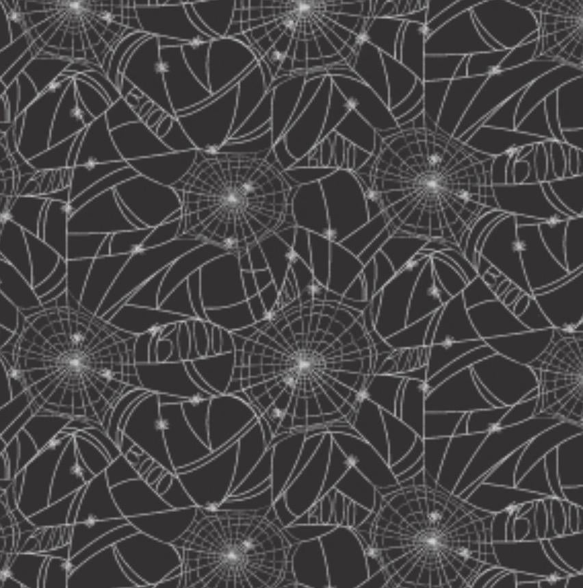 Halloween by Rifle Paper co Halloween - Spider Webs - Black & Metallic RP1310-BM3M witch ghost trick or treat - Cotton and steel in stock