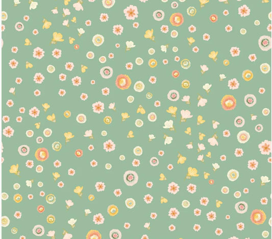 Unicorn dreams Collection Stardust green UD25714 | Poppie cotton | Ginger Deverell | vintage in stock