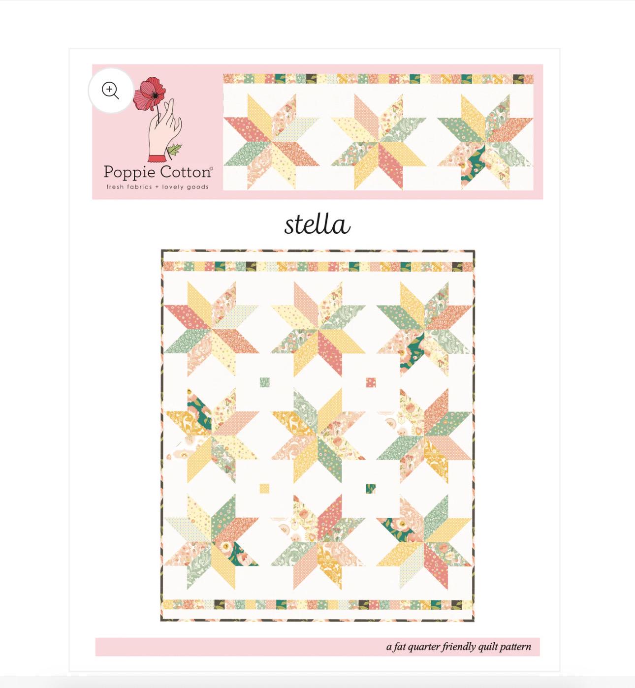 Stella pattern Poppie cotton | quilt and runner pattern - Shipping now