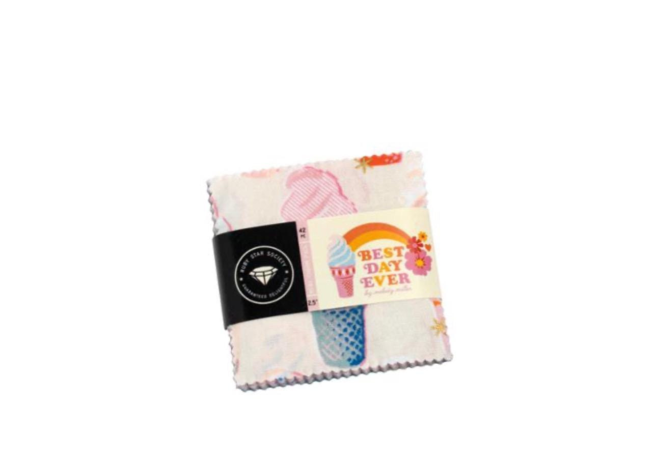 Best day ever 42 piece mini charm | Ruby star l Melody Miller | 2.5" x 2.5" Precut