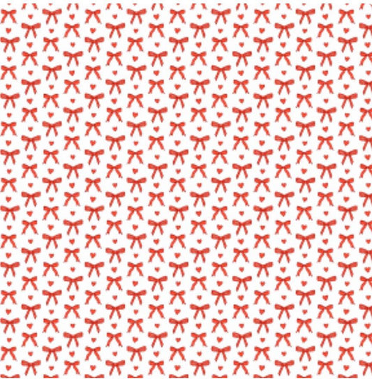 Tied With A Bow - WITH LOVE - dEEP RED Fabric RJ6252-DR3