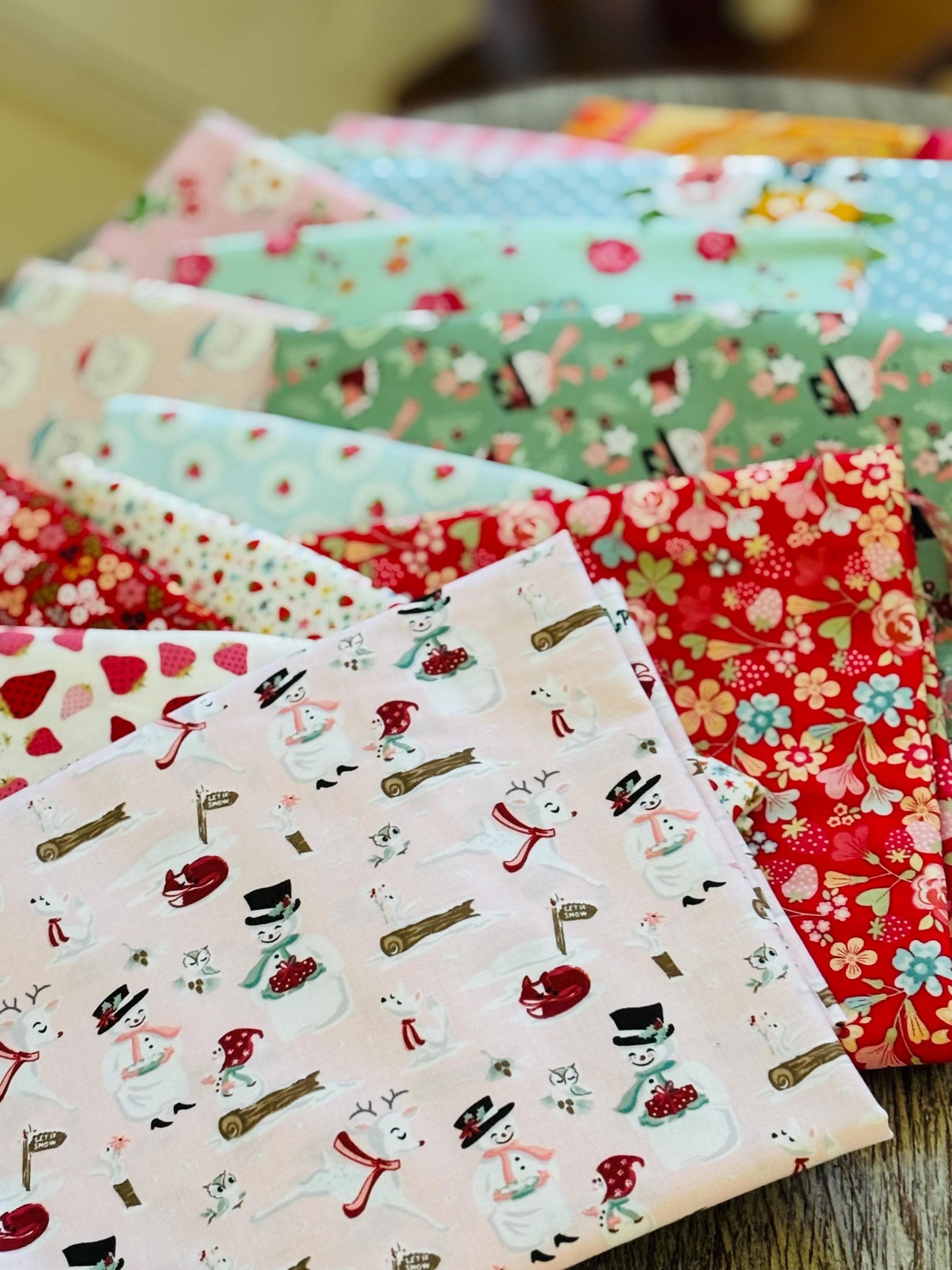 Poppie Favorites 26 fat quarter bundle - Poppie cotton collections - rosy cheeks - calico - seeing dots flower market oh what fun flurry