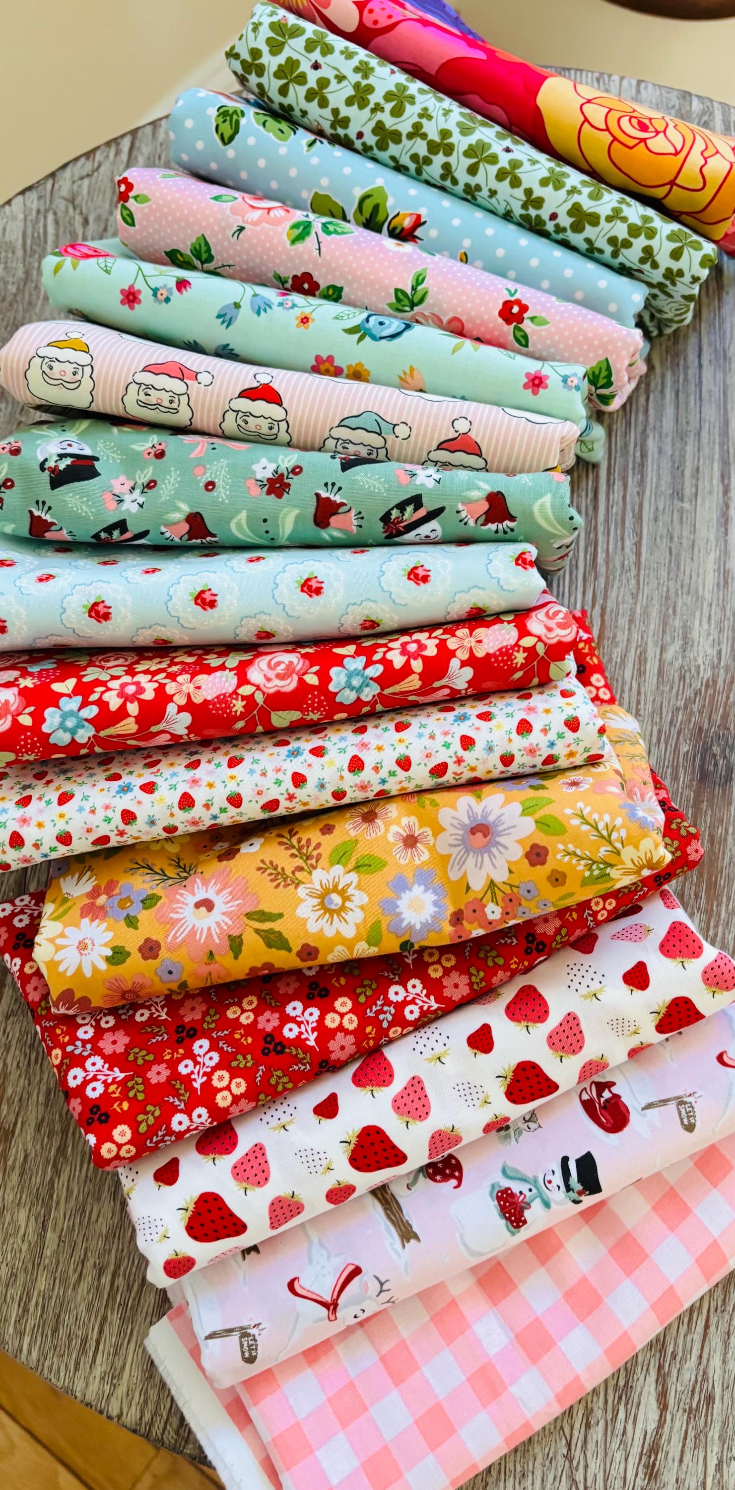 Poppie Favorites 26 fat quarter bundle - Poppie cotton collections - rosy cheeks - calico - seeing dots flower market oh what fun flurry