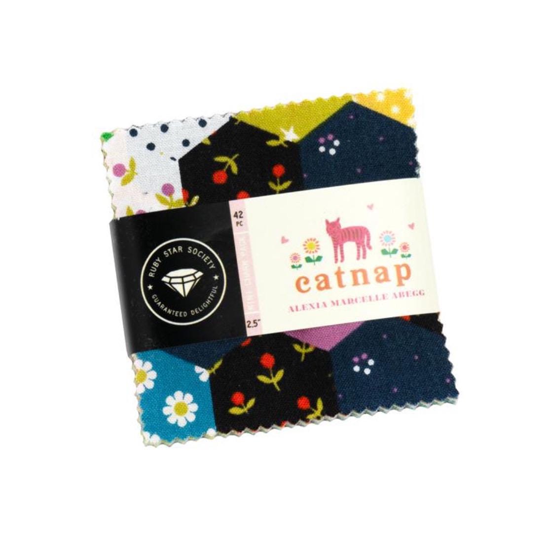Catnap 42 piece mini charm | Ruby star l Alexia Abegg | 2.5" x 2.5" Precut
