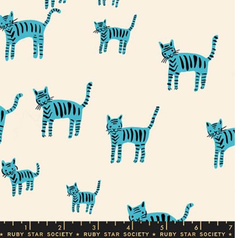Catnap Turquoise RS4132 14 Ruby Star#1 In stock - tiger cat kitty blue Alexia Abegg