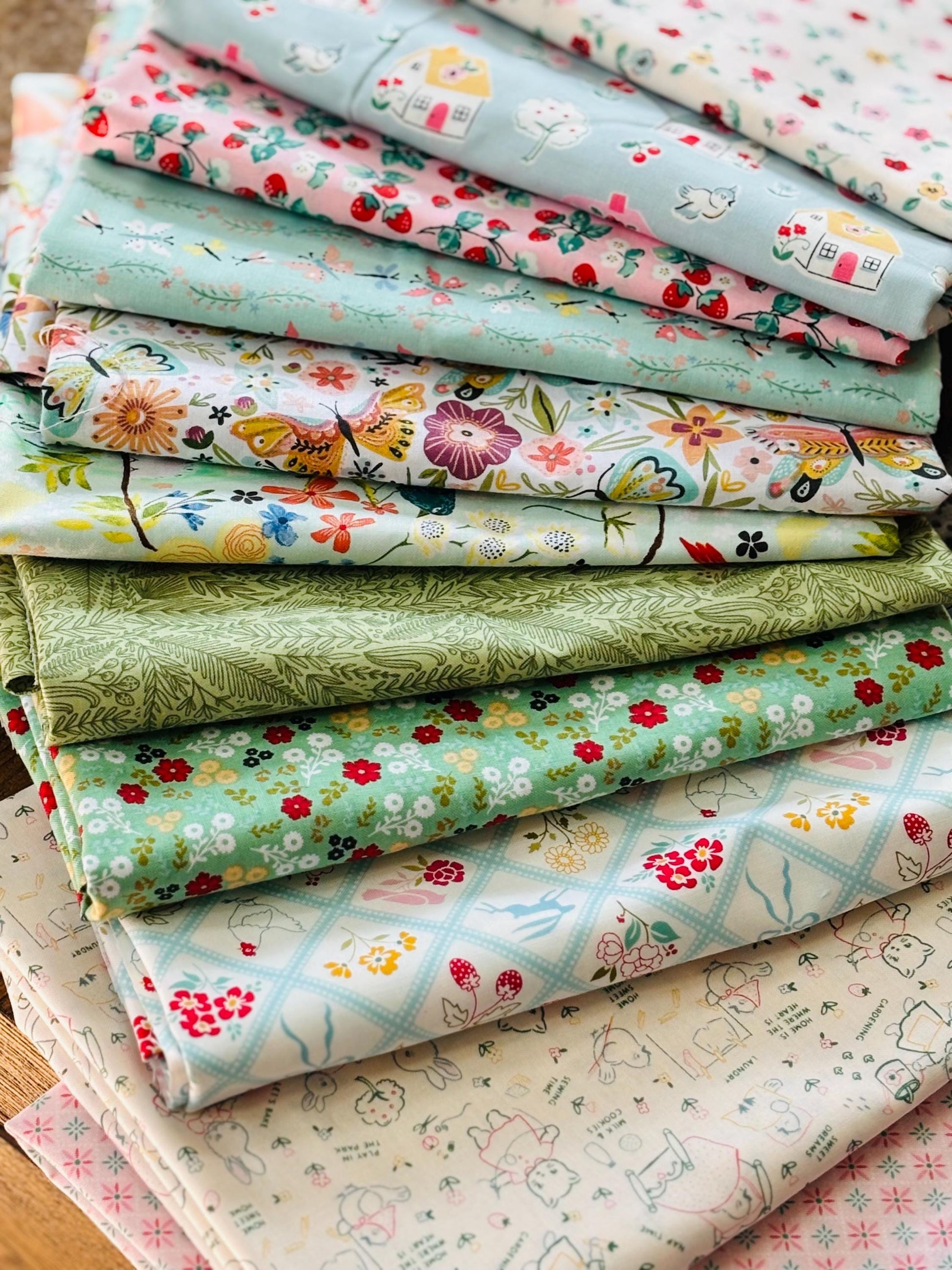 Poppie Favorites 26 fat quarter bundle - Poppie cotton collections - rosy cheeks - calico - seeing dots flower market oh what fun flurry