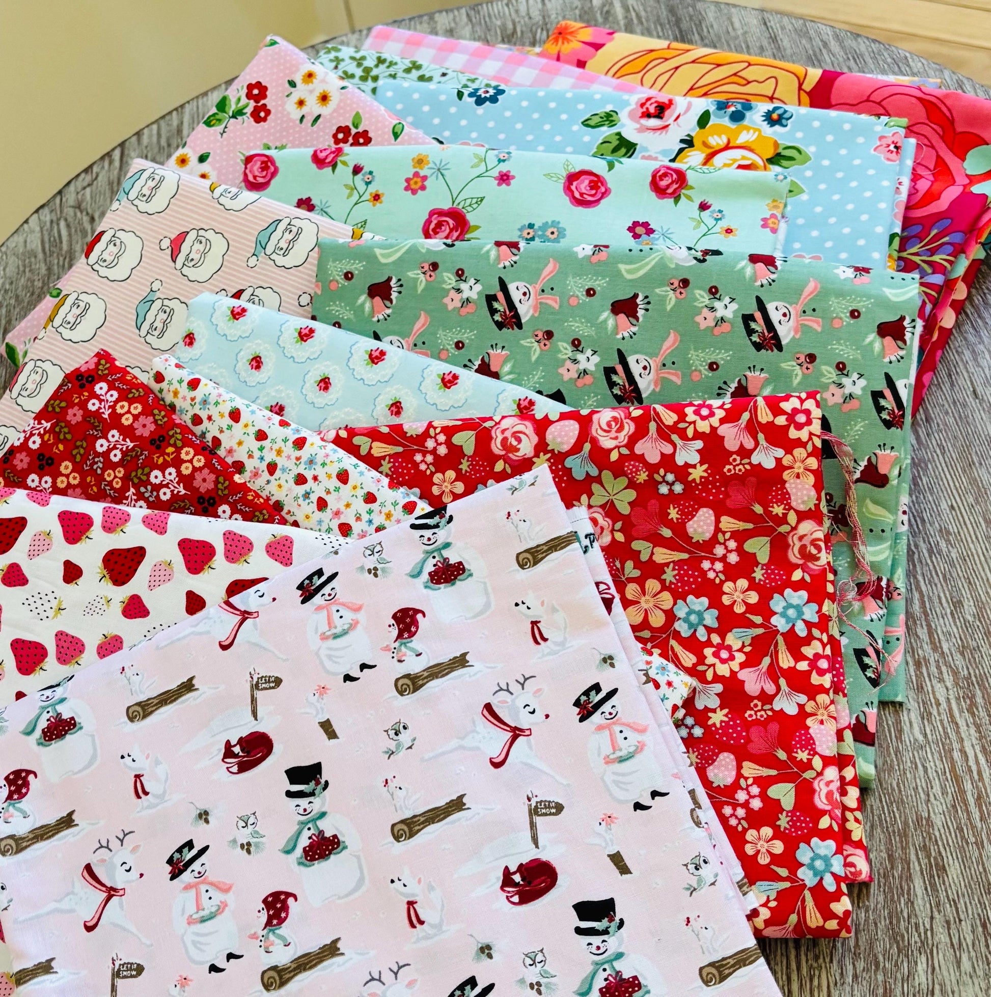 Poppie Favorites 26 fat quarter bundle - Poppie cotton collections - rosy cheeks - calico - seeing dots flower market oh what fun flurry