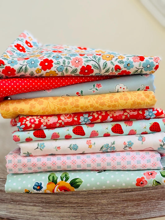 Best of Poppie Part 3 - 9 fat quarter bundle - farmhouse fancy - Lori holt - plaid Poppie cotton home sweet home