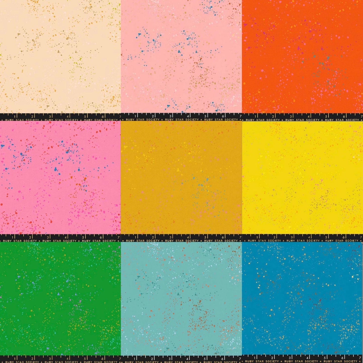 Trinketry 10 speckled coordinates and complementary blenders bundle Ruby star Melody Miller FQ / 1/2 yard