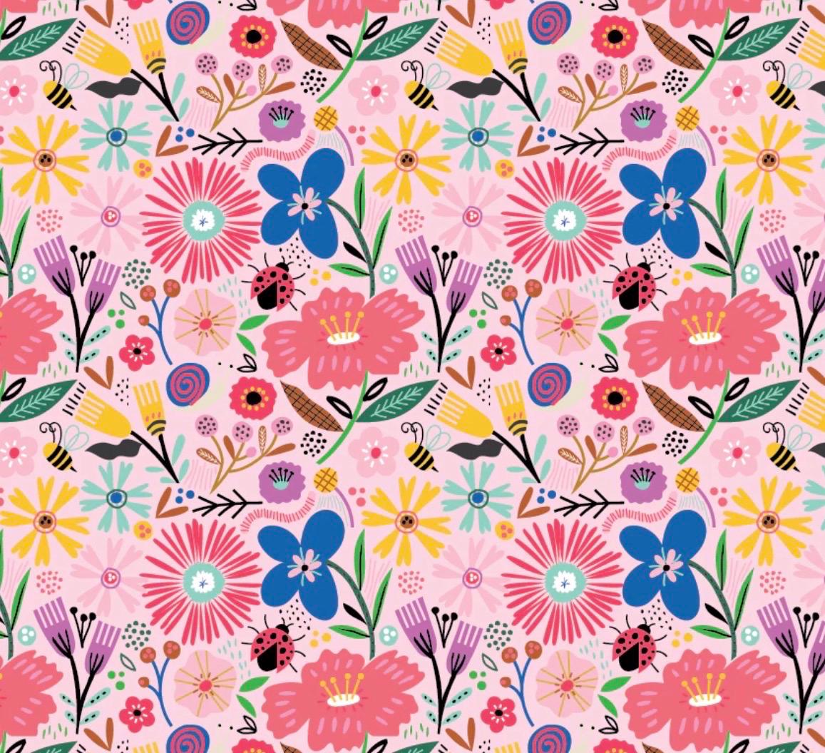 Preorder* Poppie Cotton Hey love bug BG25140 blooming pink shipping February