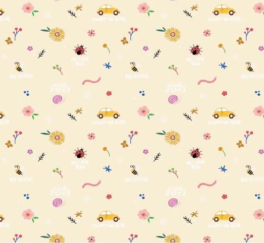 Preorder* Poppie Cotton little joys natural Hey love bug BG25133 shipping February