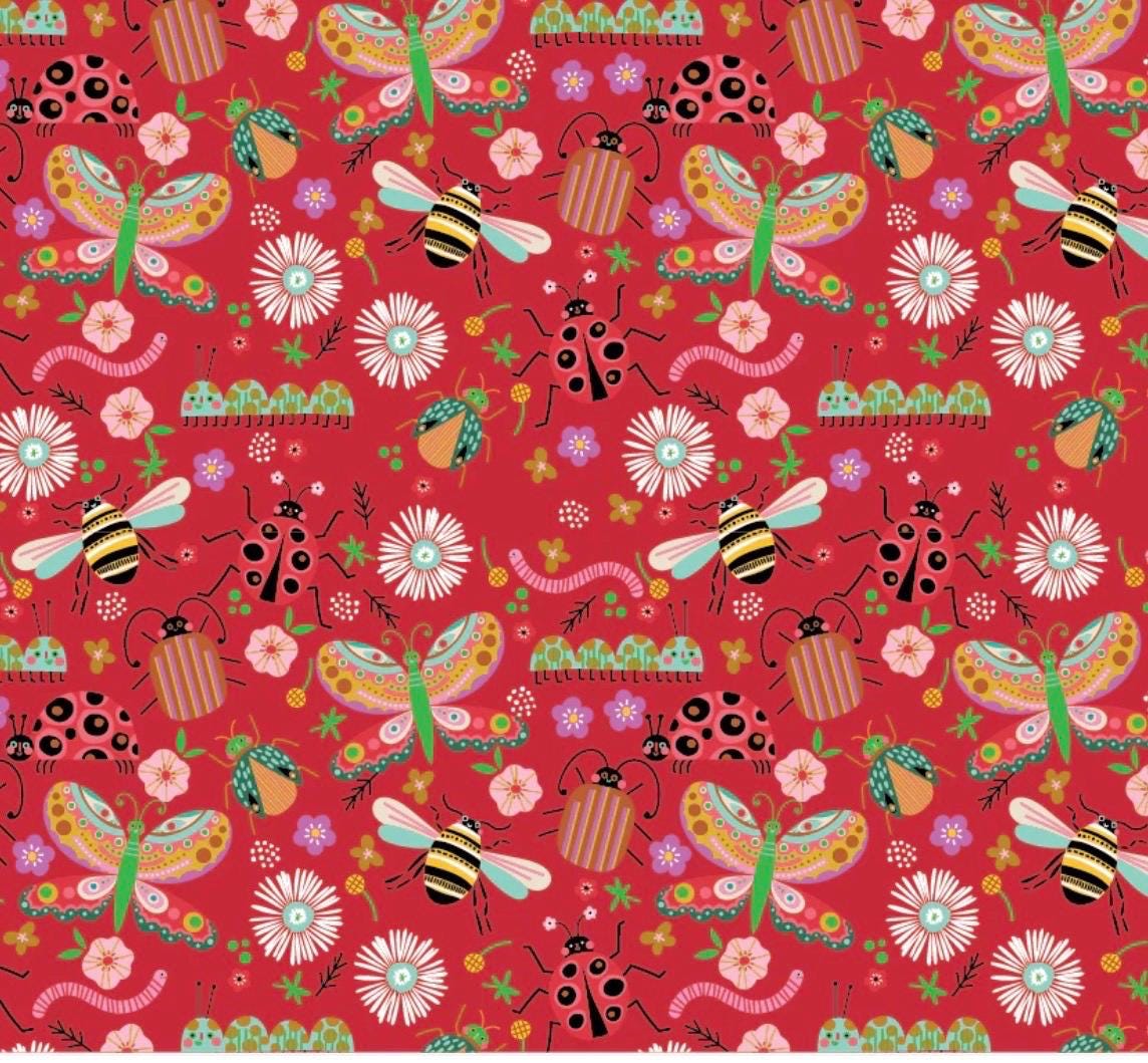 Preorder* Poppie Cotton bugs red Hey love bug BG25131 shipping February