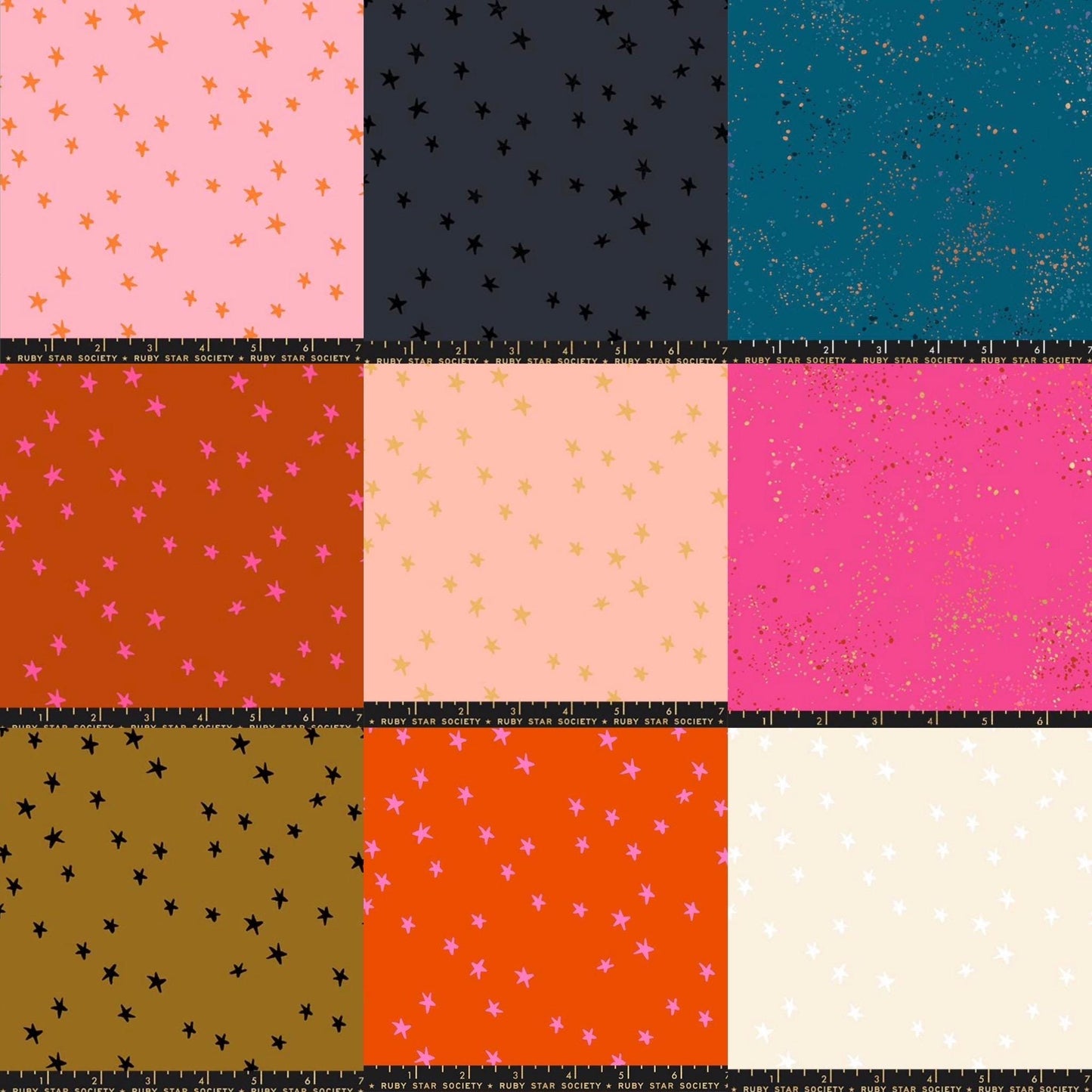 Mystic Fable preorder* 10 speckled coordinates and complementary blenders bundle Ruby star FQ / 1/2 yard shipping Mar 2026