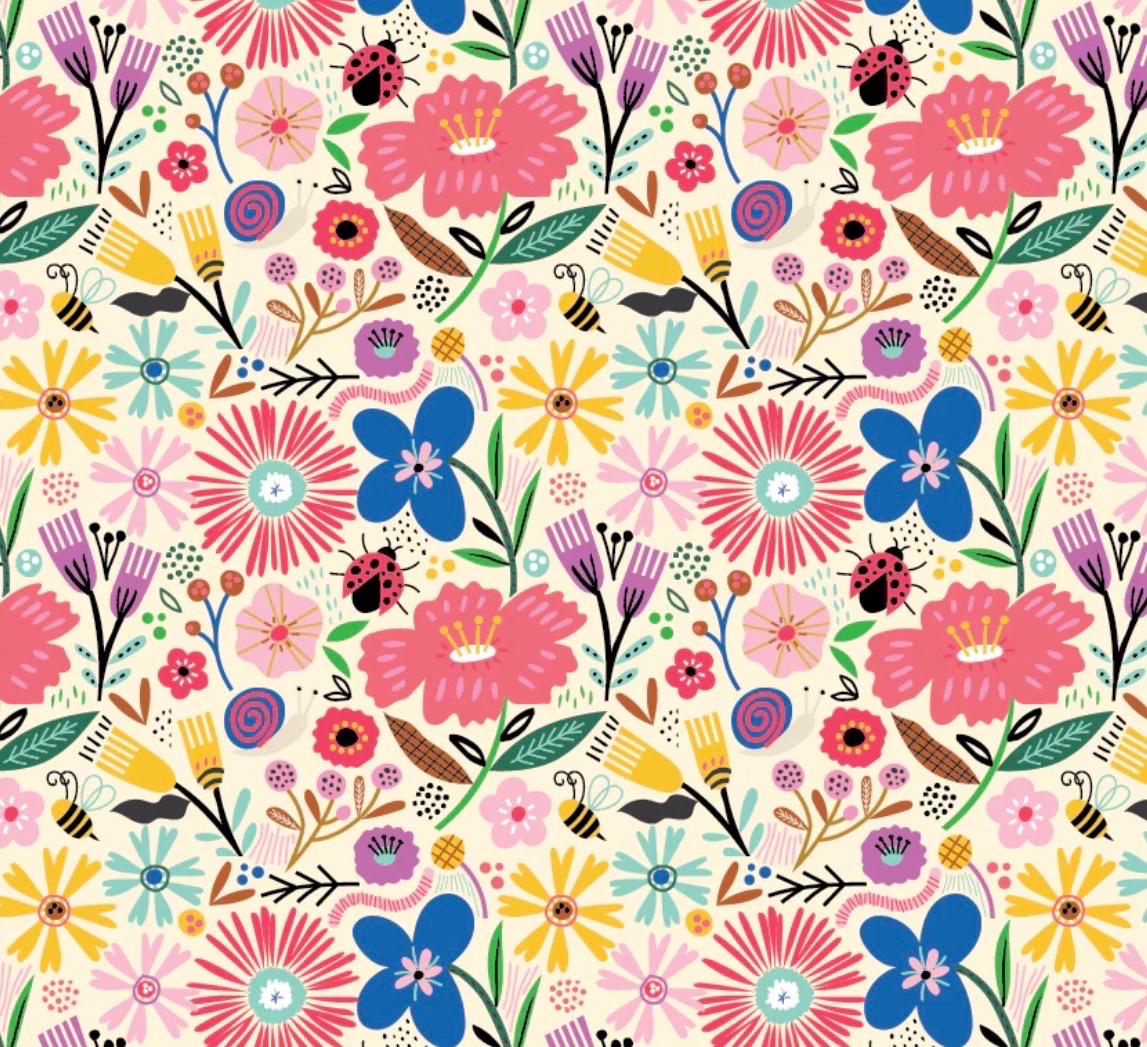 Preorder* Poppie Cotton Hey love bug BG25139 blooming Natural shipping February
