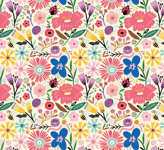Preorder* Poppie Cotton Hey love bug BG25139 blooming Natural shipping February
