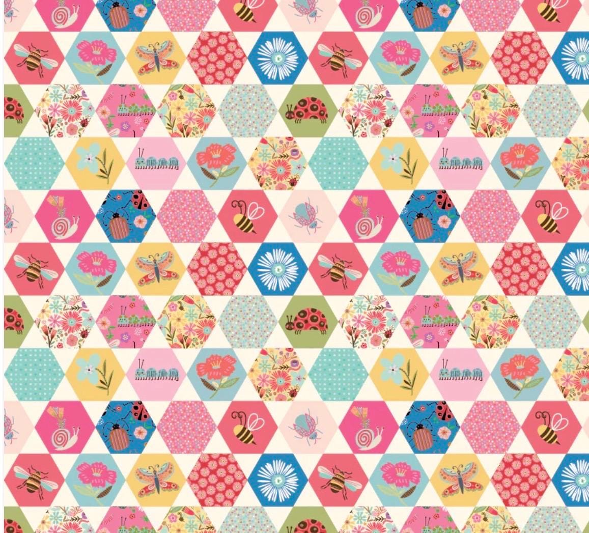 Preorder* Poppie Cotton Hey love bug BG25148 Multi shipping February