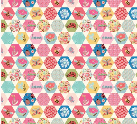 Preorder* Poppie Cotton Hey love bug BG25148 Multi shipping February