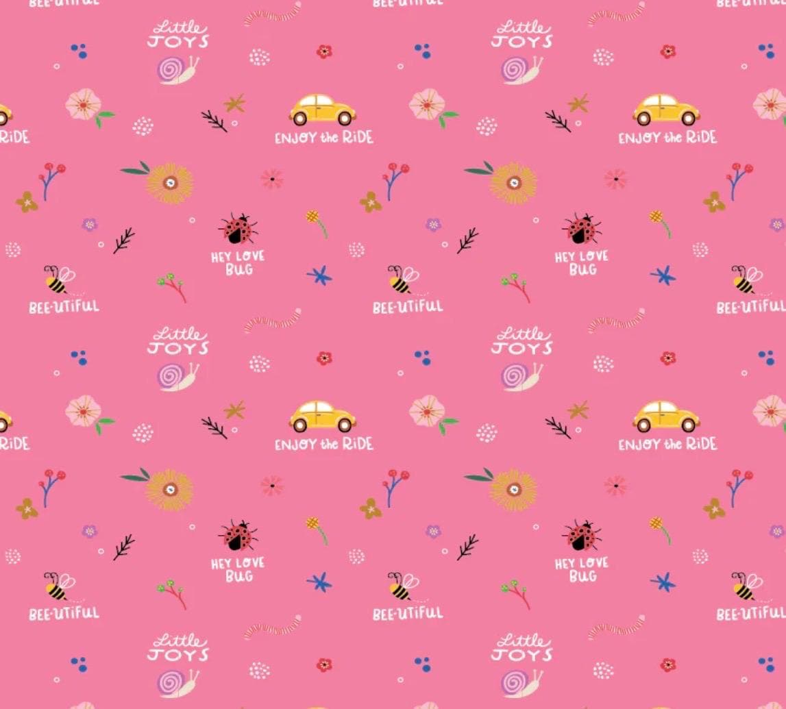 Preorder* Poppie Cotton little joys pink Hey love bug BG251334 shipping February