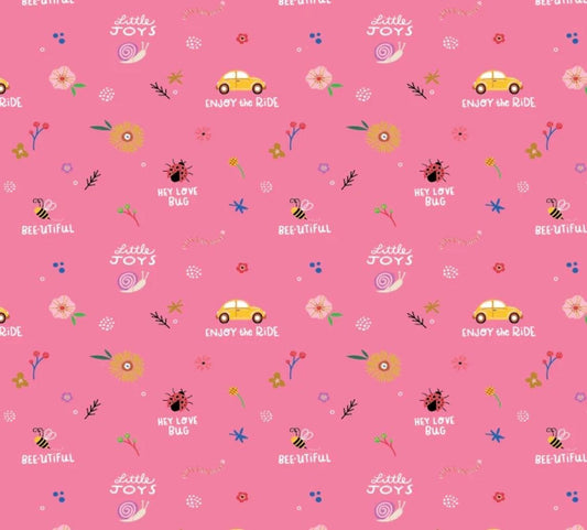 Preorder* Poppie Cotton little joys pink Hey love bug BG251334 shipping February