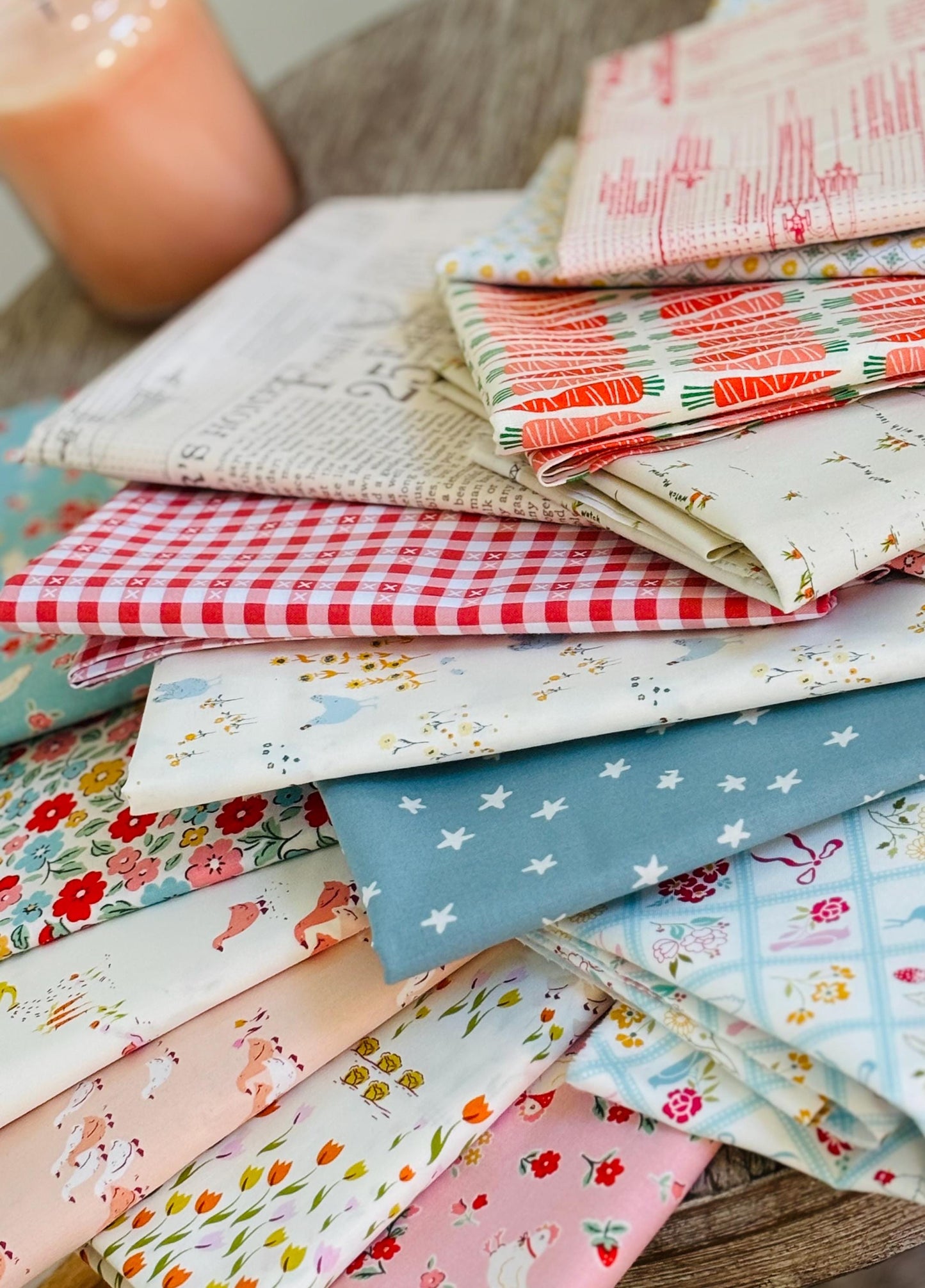 Farm fun 16 fat quarter bundle - Poppie cotton Lori Holt Cottage Grove Farmhouse fancy