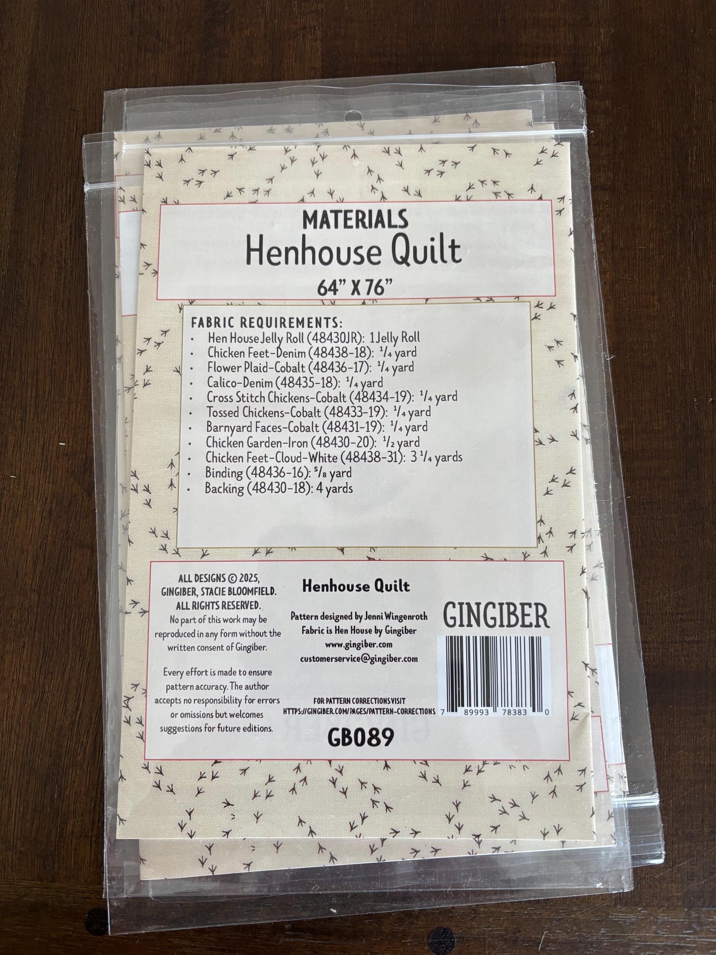 Henhouse quilt Gingiber 64" x 76" - Shipping now