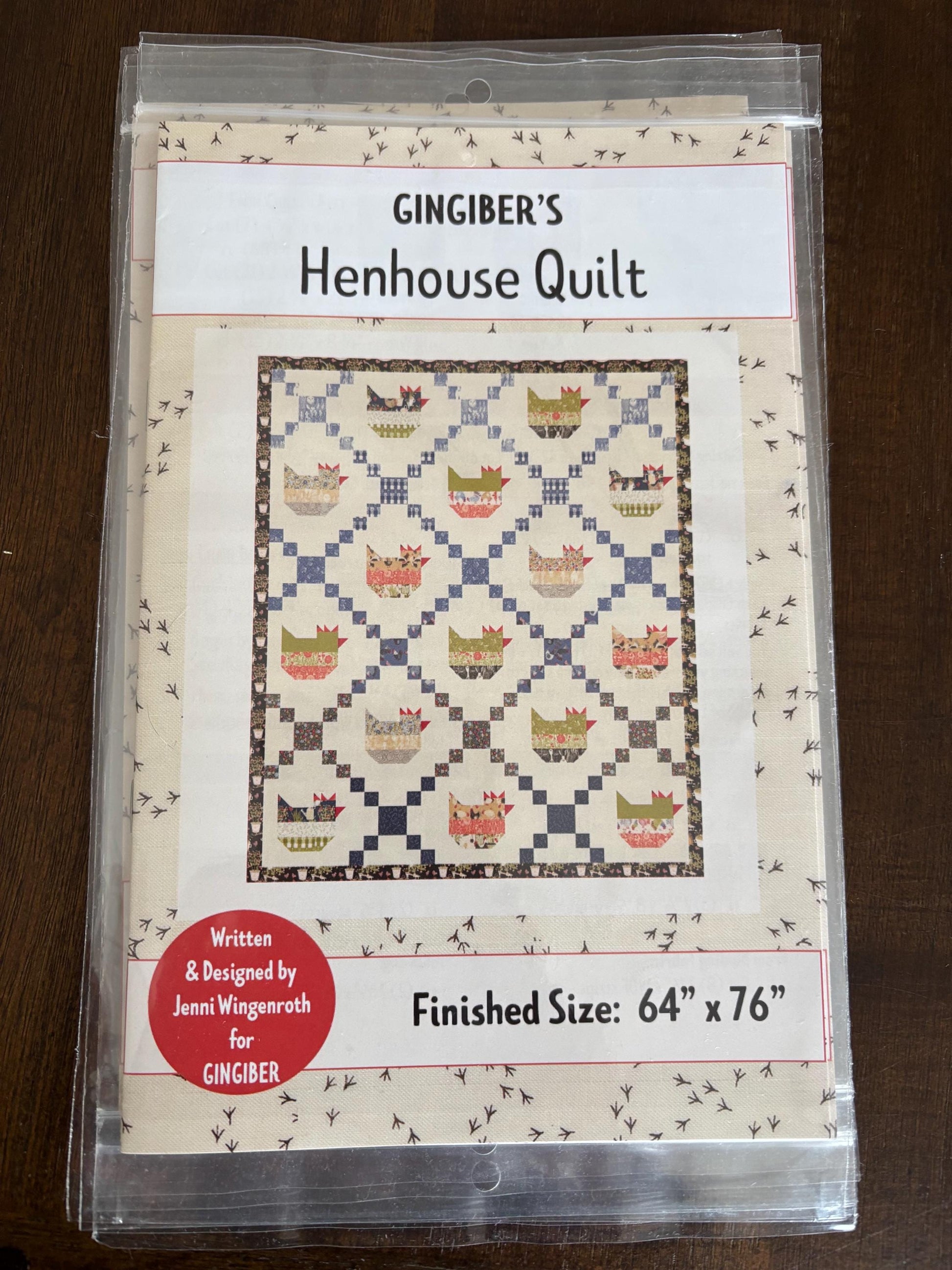 Henhouse quilt Gingiber 64" x 76" - Shipping now