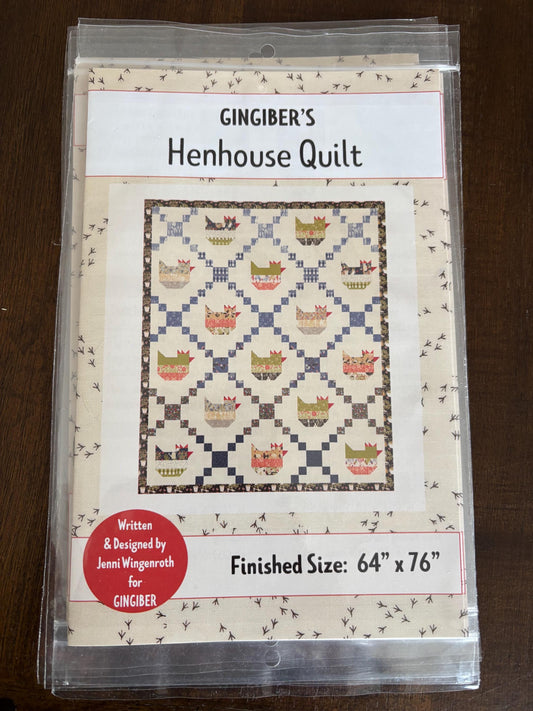 Henhouse quilt Gingiber 64" x 76" - Shipping now