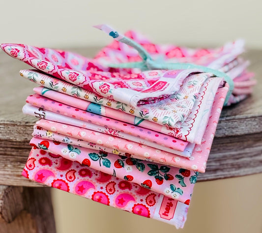 Best of Poppie Pink part 2 - 9 fat quarter bundle - Poppie Cotton