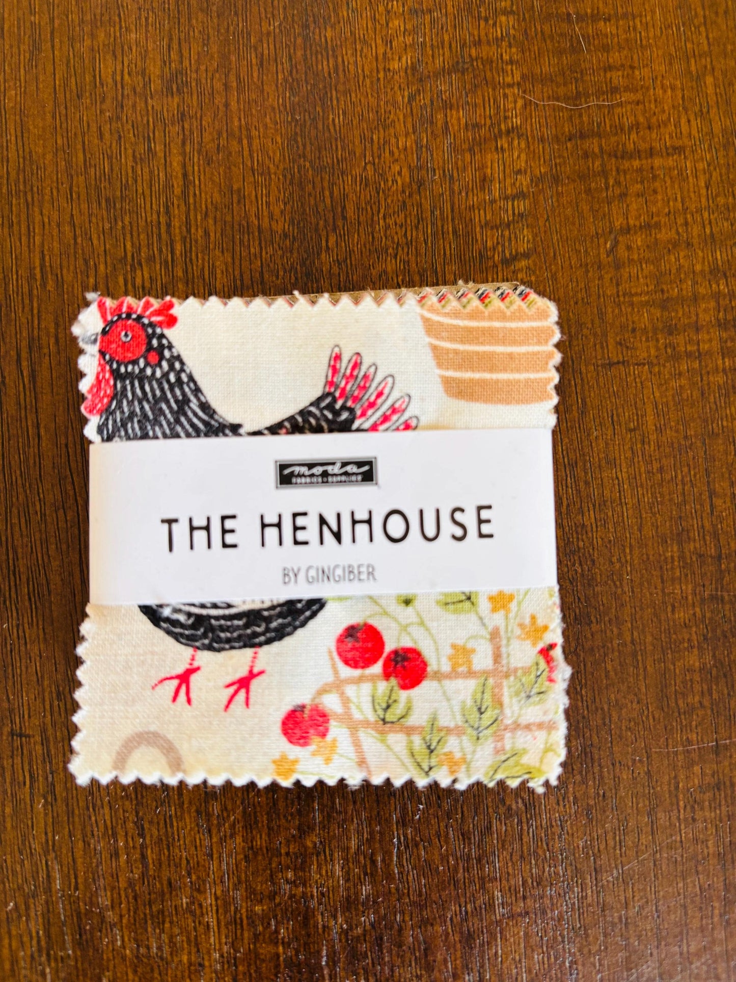 The henhouse Mini Charm by Gingiber Moda 42 piece Precut 2.5" x 2.5"