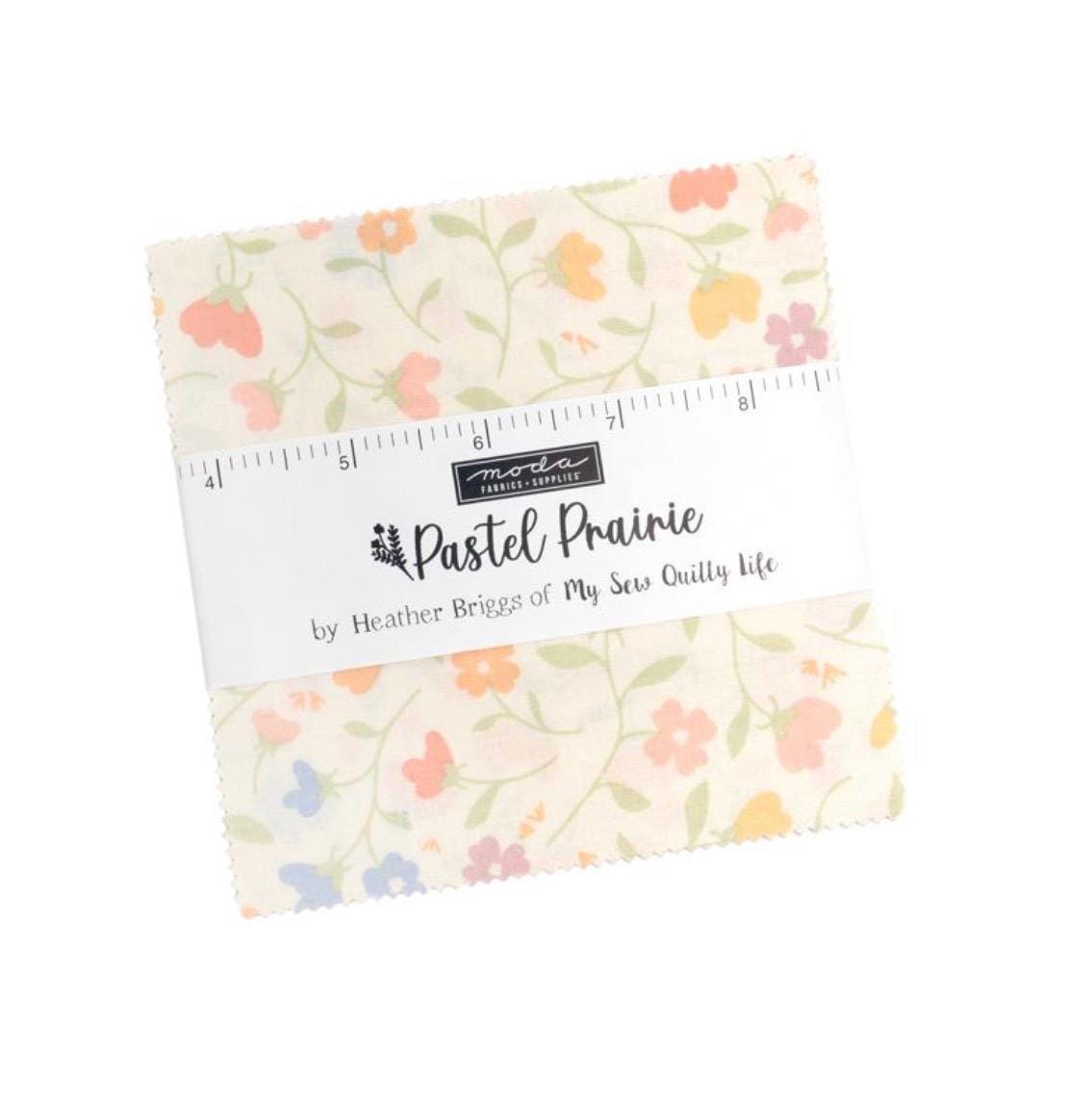 Pastel Prairie Charm pack by My Sew Quilty Life Heather briggs Moda 42 piece Precut 5" x 5"