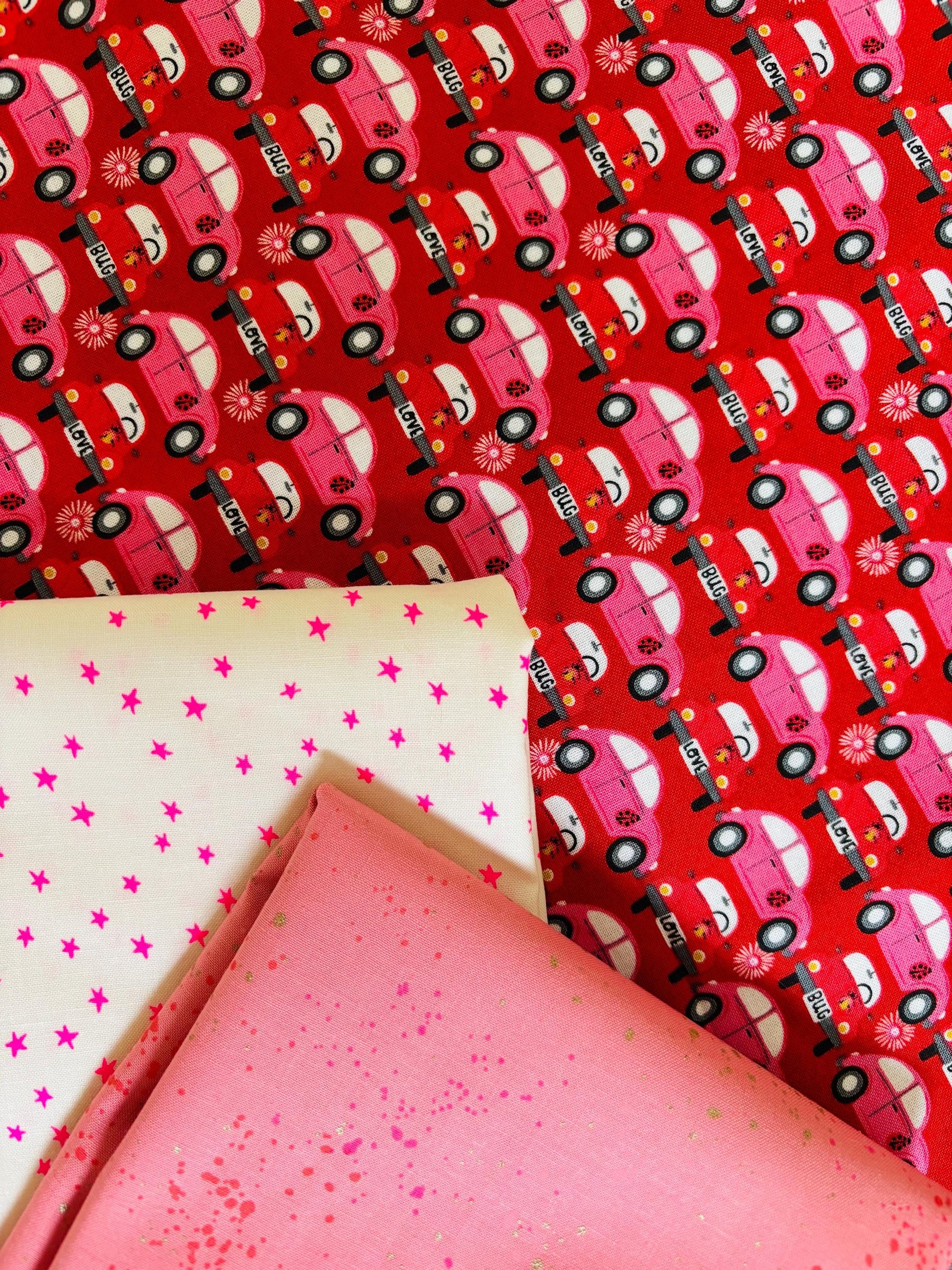 Beep beep speckled starry fusion 9 FQ mini bundle | Hey love bug | Poppie cotton Ruby star RSS