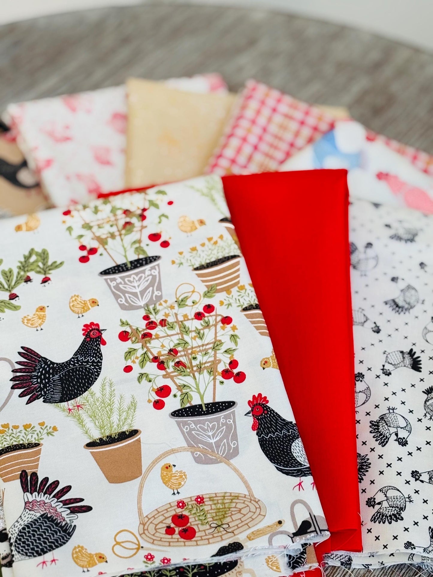 The henhouse mini bundle 10 fat quarter bundle Gingiber Moda