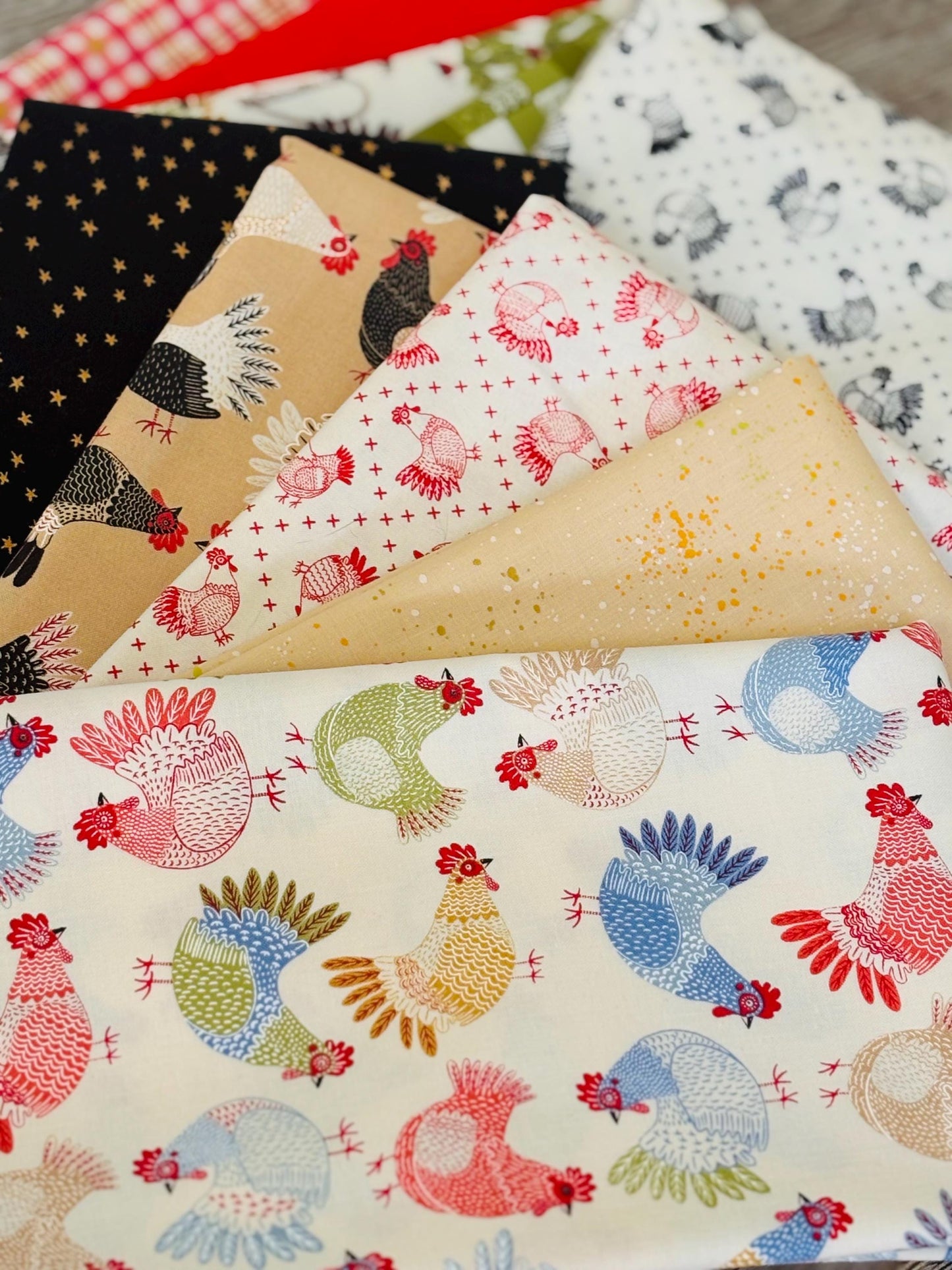 The henhouse mini bundle 10 fat quarter bundle Gingiber Moda