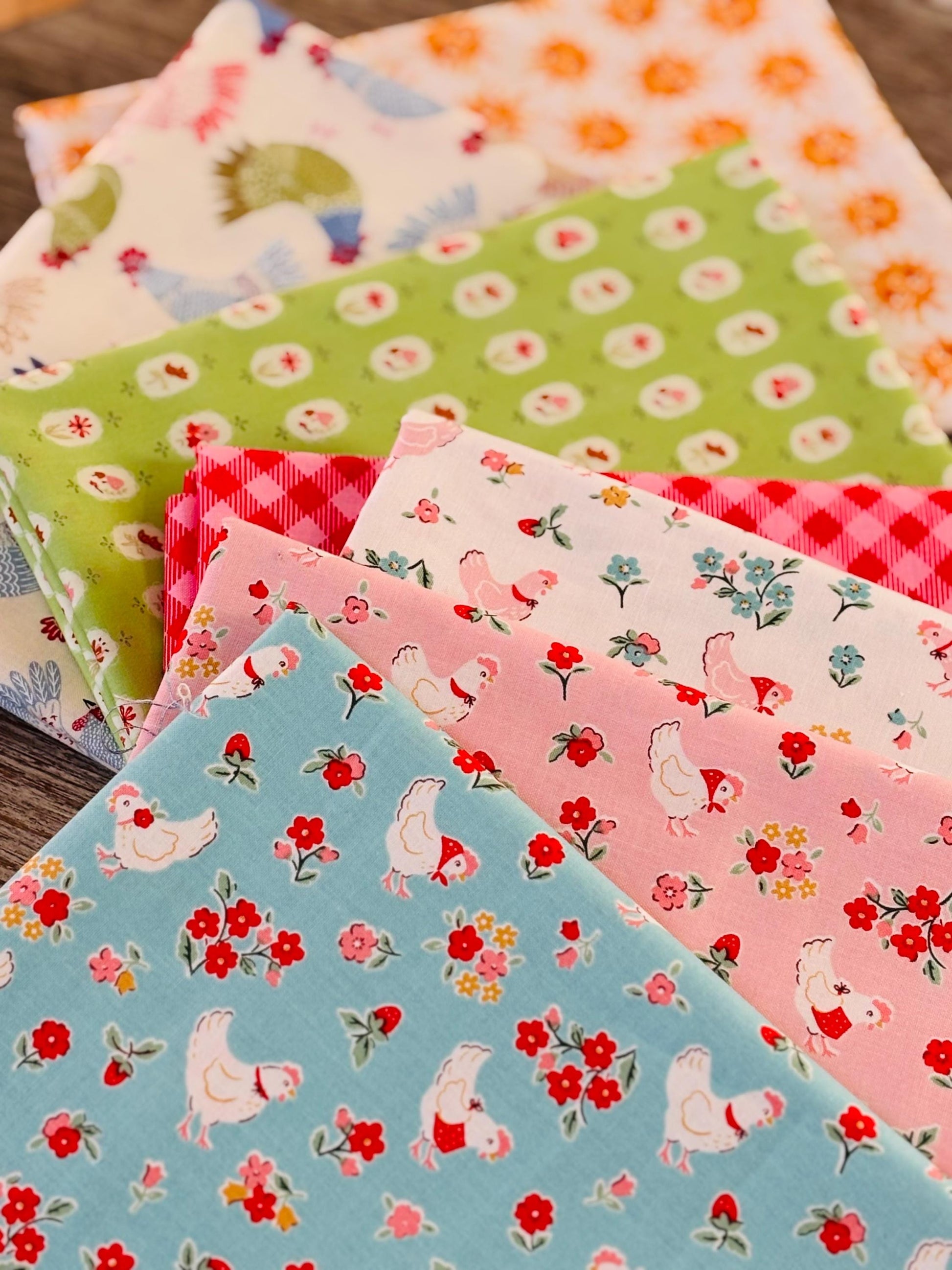 Sunshine on the farm yard - 11 fat quarter bundle - Poppie Cotton and more