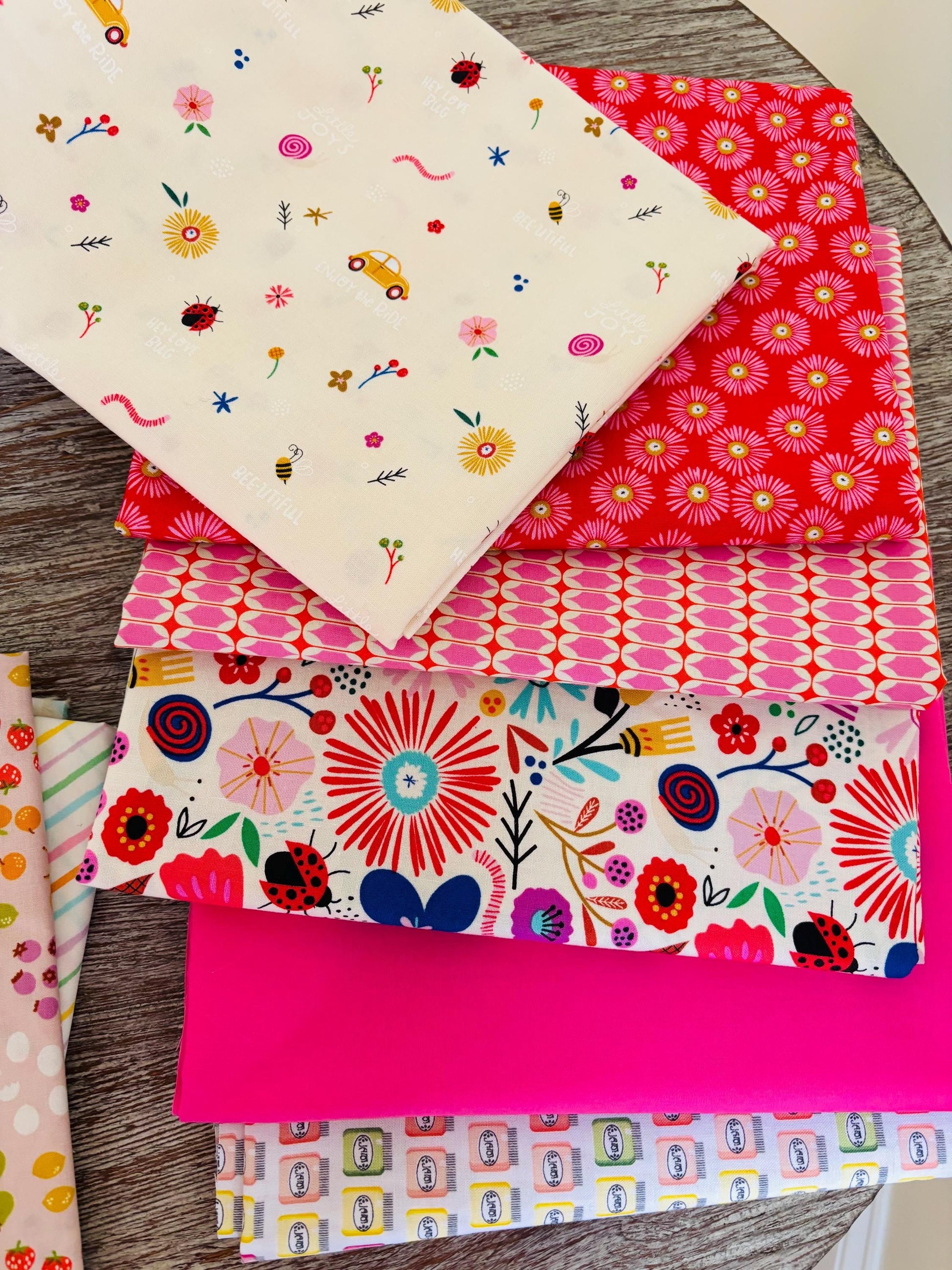 Freshly picked fruit vegetable summer curated bundle - 17 FQ - in the garden - AGF - cotton and steel - berries ruby star