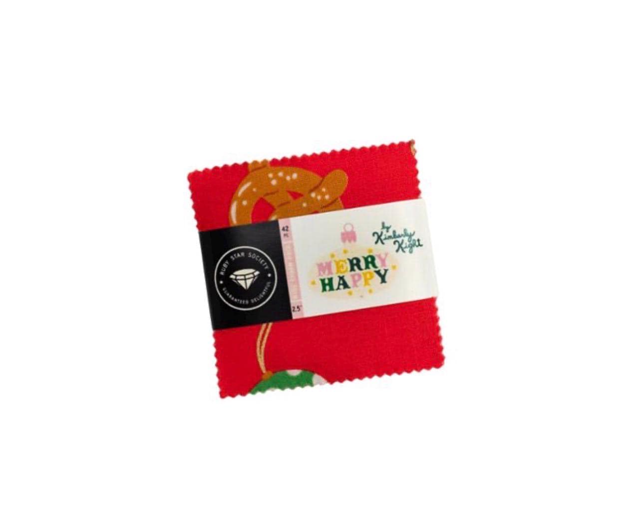 preorder Merry Happy 42 piece mini charm | Ruby star l Kimberly kight | 2.5" x 2.5" Precut shipping May