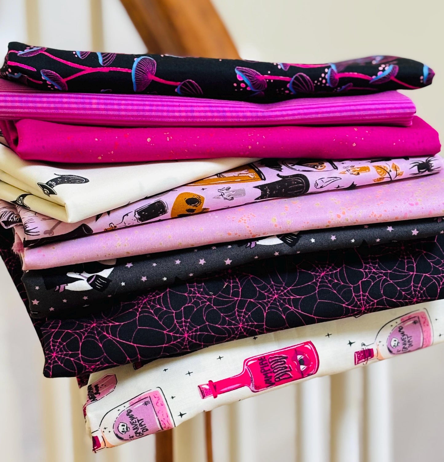 Double double toil and trouble - 9 fat quarter bundle - halloween