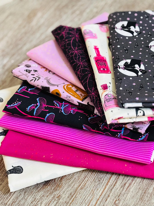 Double double toil and trouble - 9 fat quarter bundle - halloween