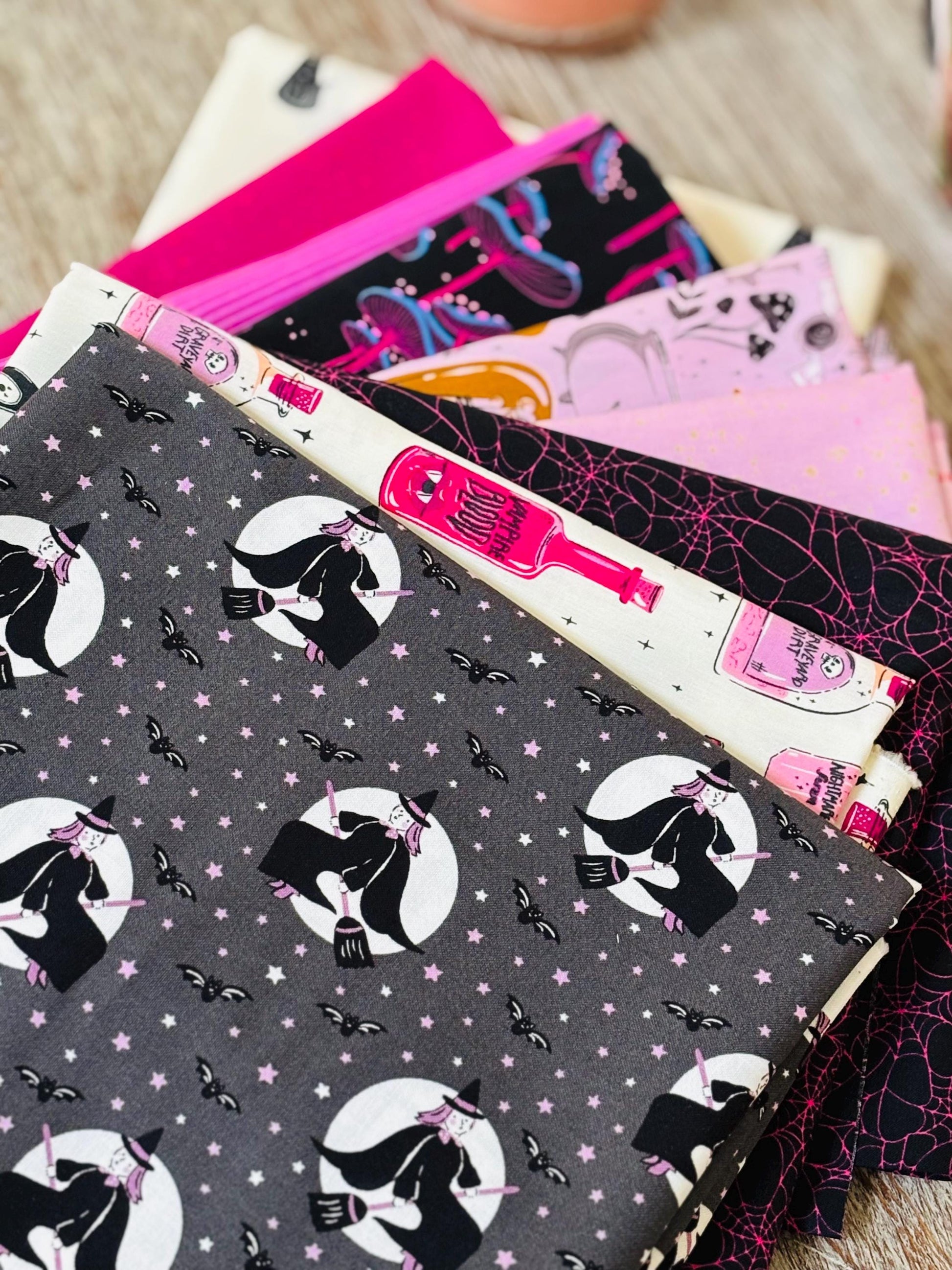 Double double toil and trouble - 9 fat quarter bundle - halloween