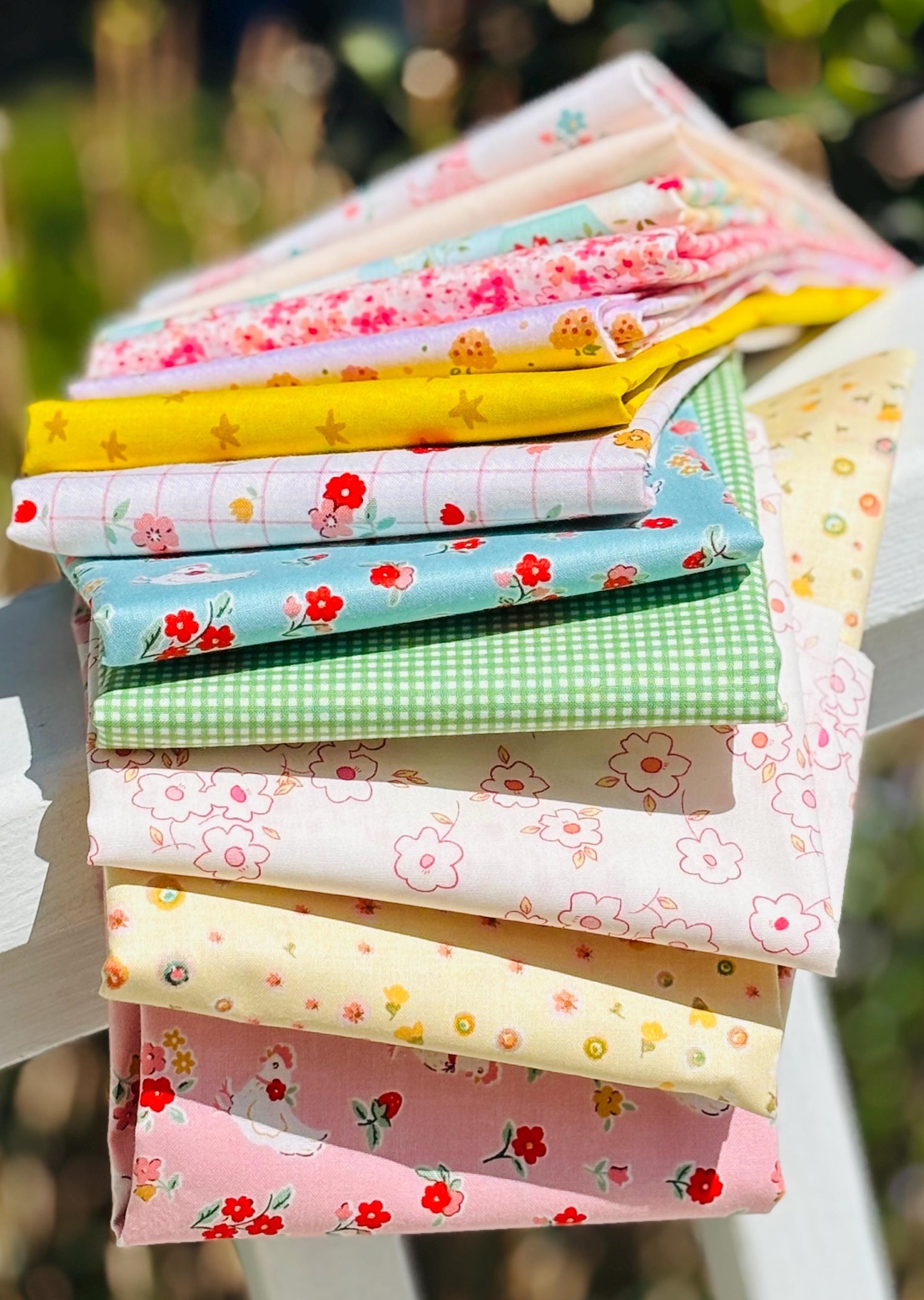 Summer farm - 12 fat quarter bundle - farmhouse fancy - Poppie cotton firefly