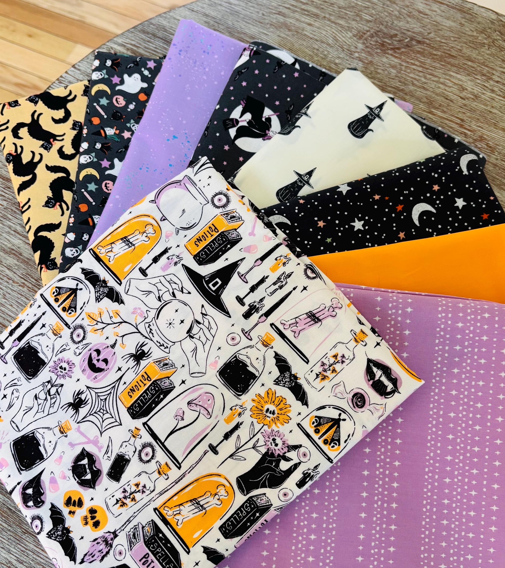 Have a Mauvelous halloween # 2 - 9 fat quarter bundle - halloween